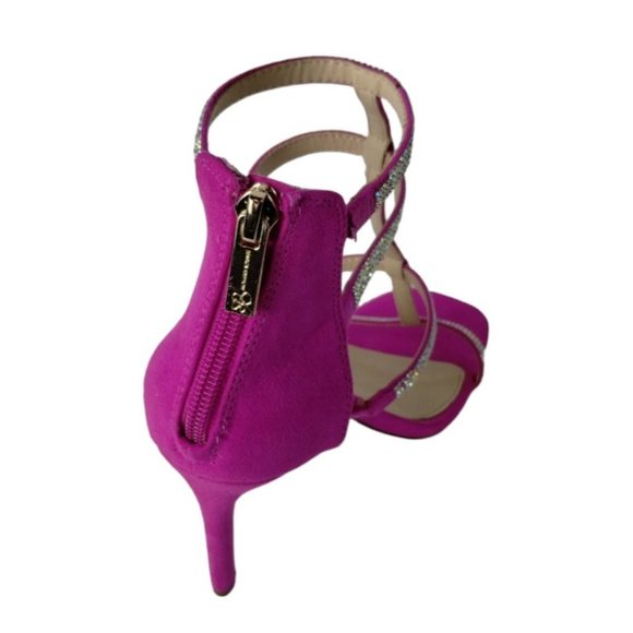 Jessica Simpson Oliana Bright Pink Caged Dress Sandals Womens 7.5 Barbiecore New - Picture 10 of 15